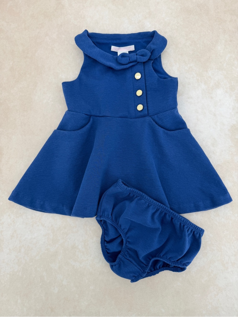 Janie and Jack Edwardian Rose Sleeveless Dress with Bloomers